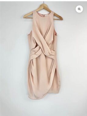 Zimmermann Blush-Pink Twisted Draped Midi Dress